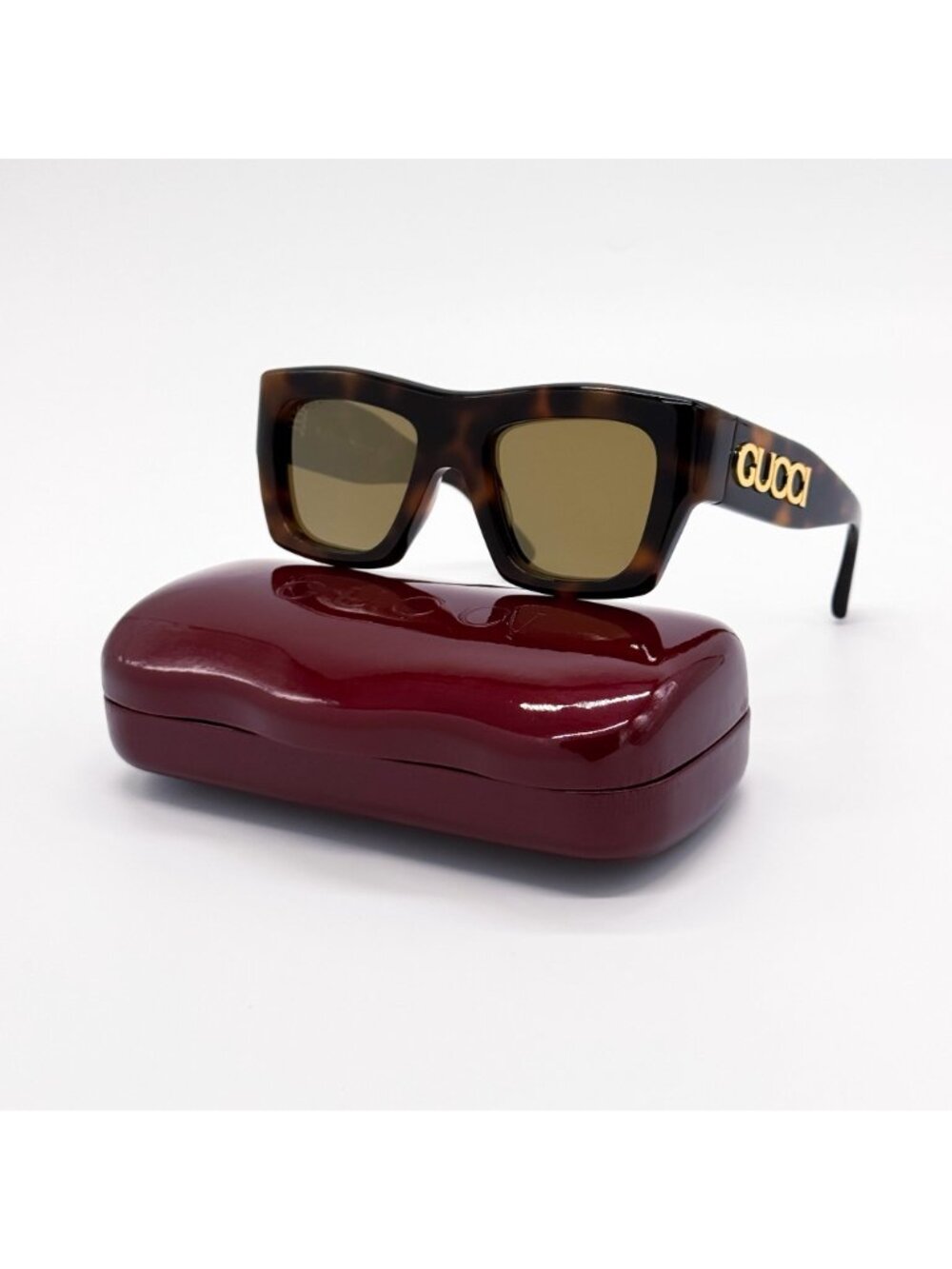 NEW GUCCI SUNGLASSES GG1772S 007 HAVANA SQUARE UNISEX GUCCI EYEWEAR